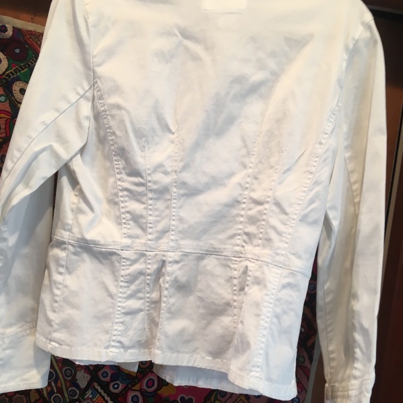White Military Style jacket. EUC. Medium - Picture 2 of 5